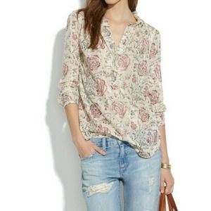 Madewell Shirred Popover in Turkish Garden Large